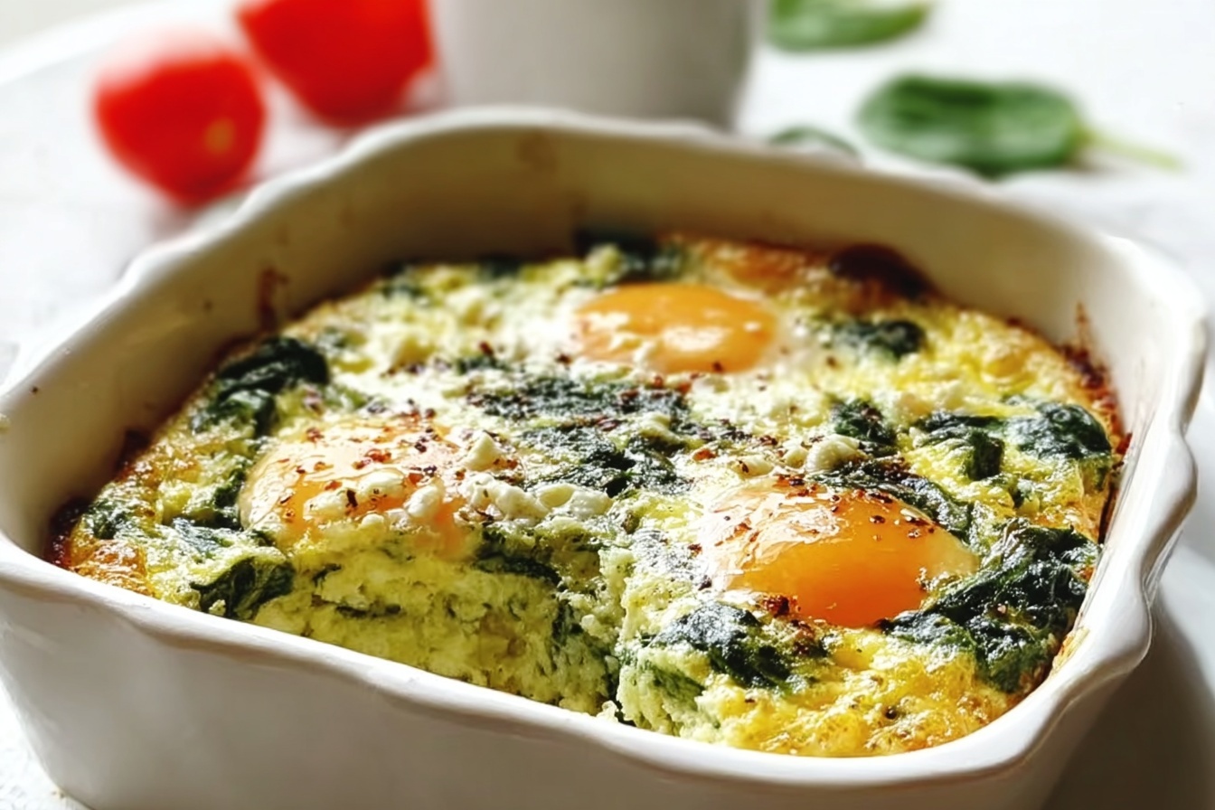 Quinoa Spinach Egg Bake