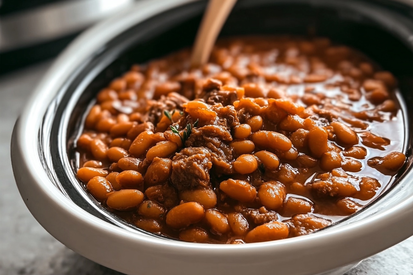 Slow Cooker Pork And Beans