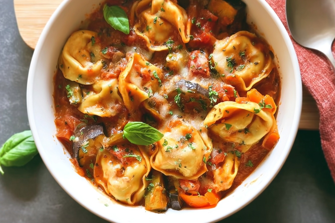 Slow Cooker Veggie Tortellini Bake 6 Slow Cooker Veggie Tortellini Bake