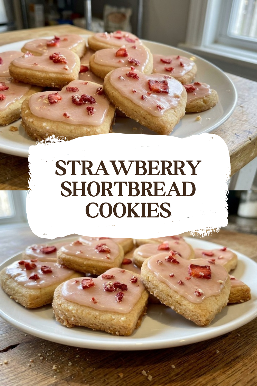Strawberry Shortbread Cookies